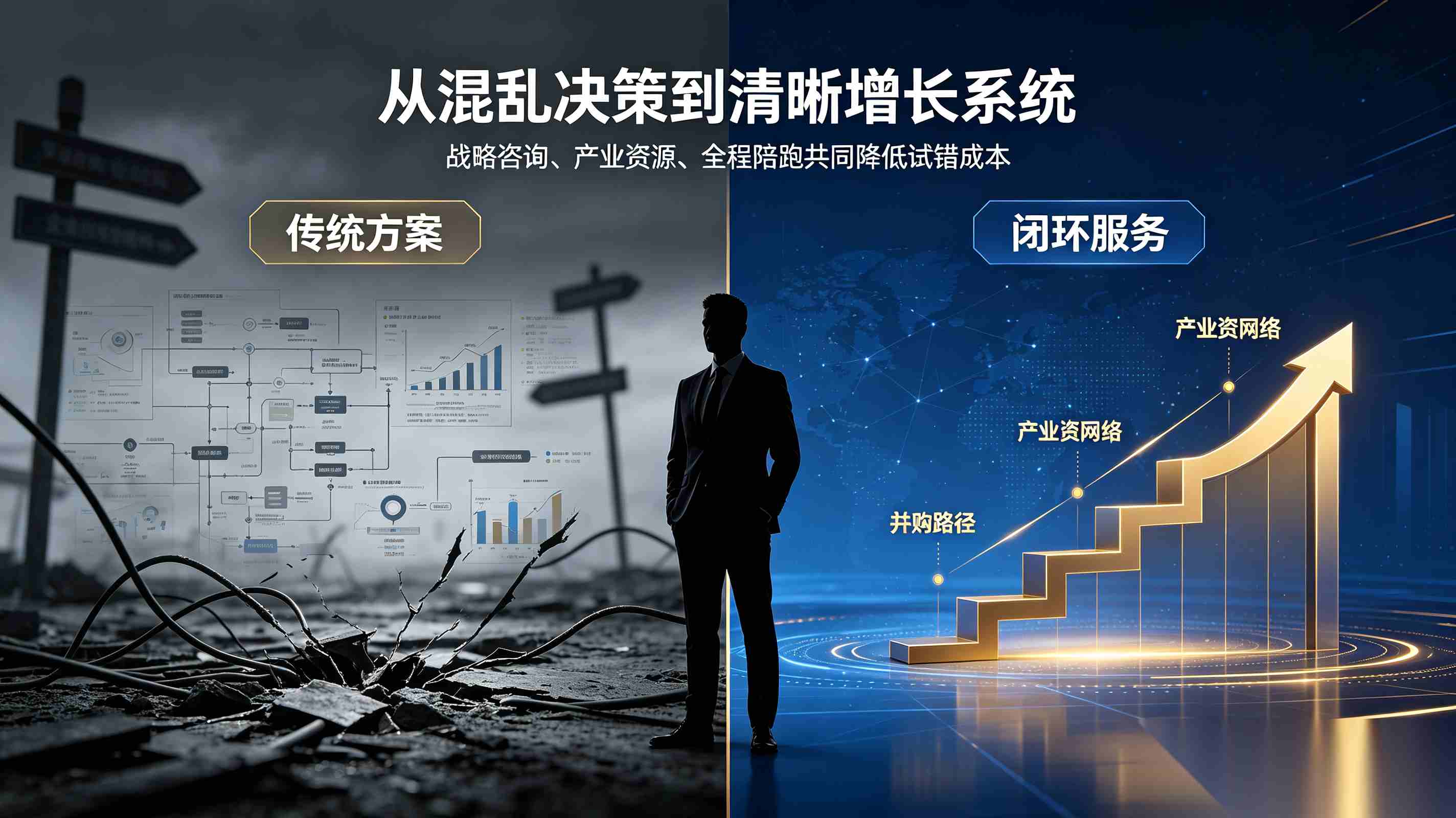 战略咨询+资源整合陪跑：解锁中小企业/连锁消费/实体制造并购
